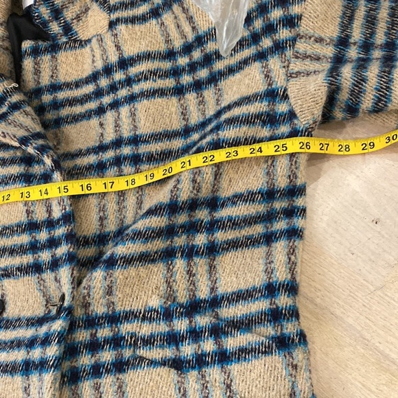 BA&SH Paris wool alpaca blend plaid coat NEW - Picture 8 of 11